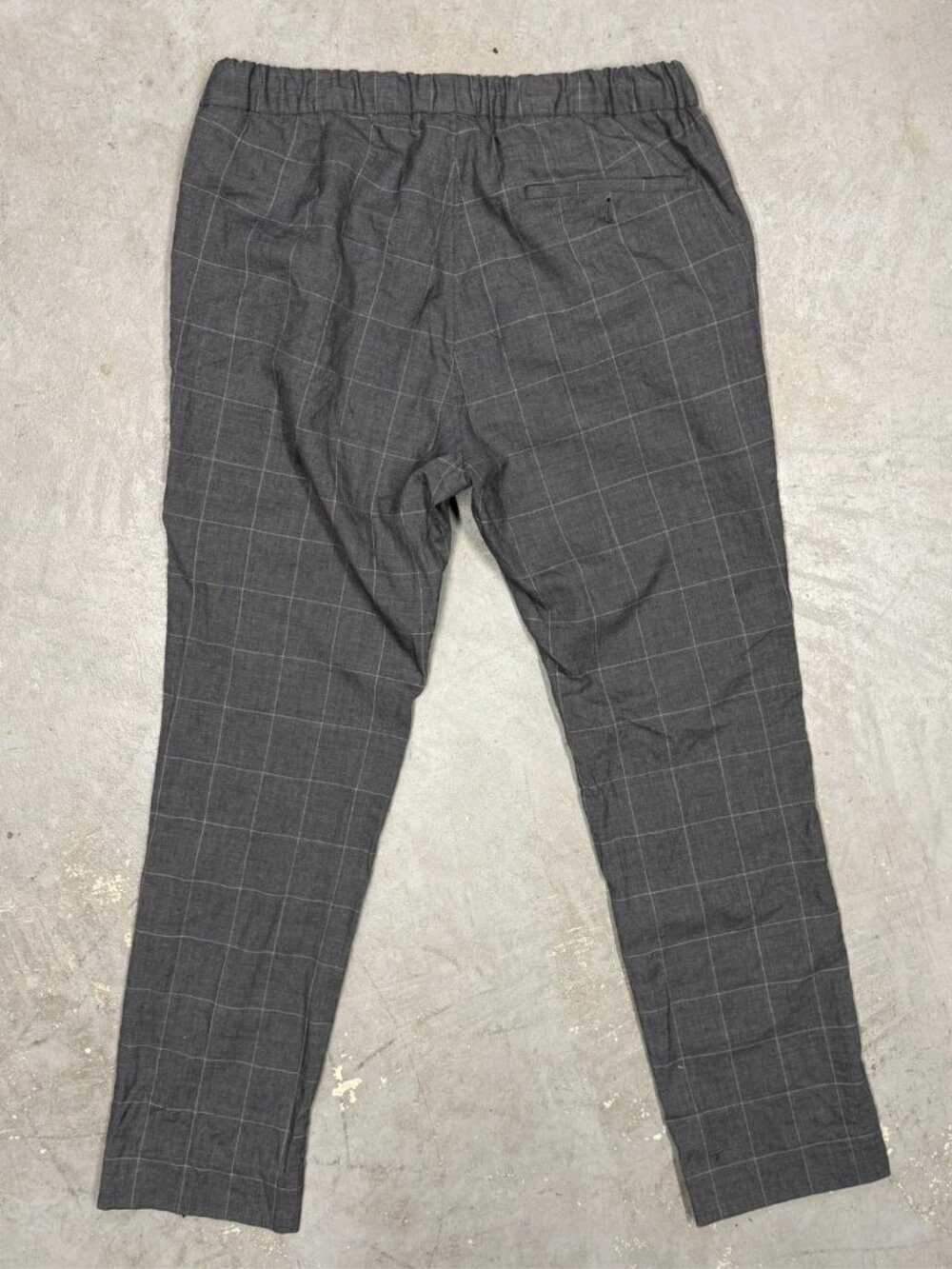Beauty&Youth United Arrows 100% Wool Pants Windowpane Trousers Grey Medium - Picture 9 of 10
